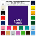 22"x22" Blank Solid Purple Imported 100% Cotton Bandanna